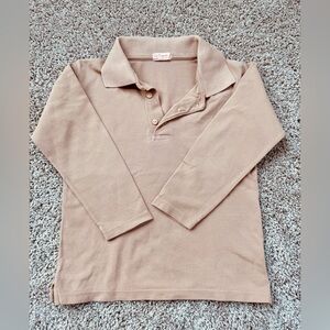 La Coqueta Kids Tan Long Sleeve Shirt size 5
